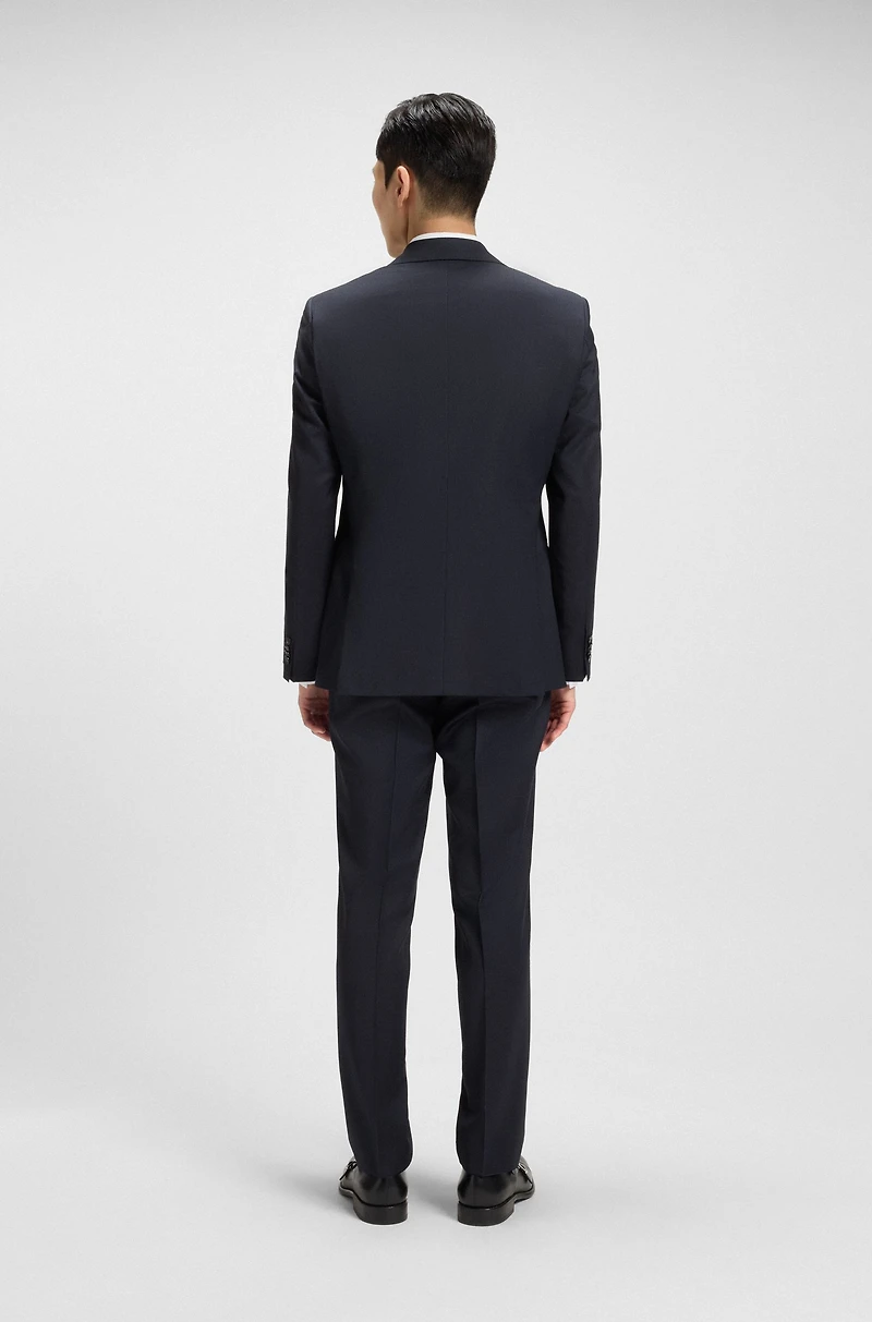 Regular-fit suit striped virgin wool