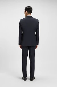 Regular-fit suit striped virgin wool