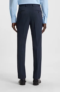 Slim-fit suit micro-patterned stretch fabric