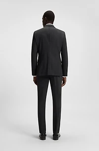 Slim-fit suit checked crease-resistant stretch wool