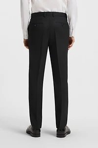 Slim-fit suit micro-patterned stretch wool