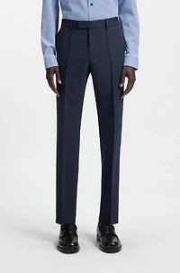 Slim-fit suit patterned stretch wool