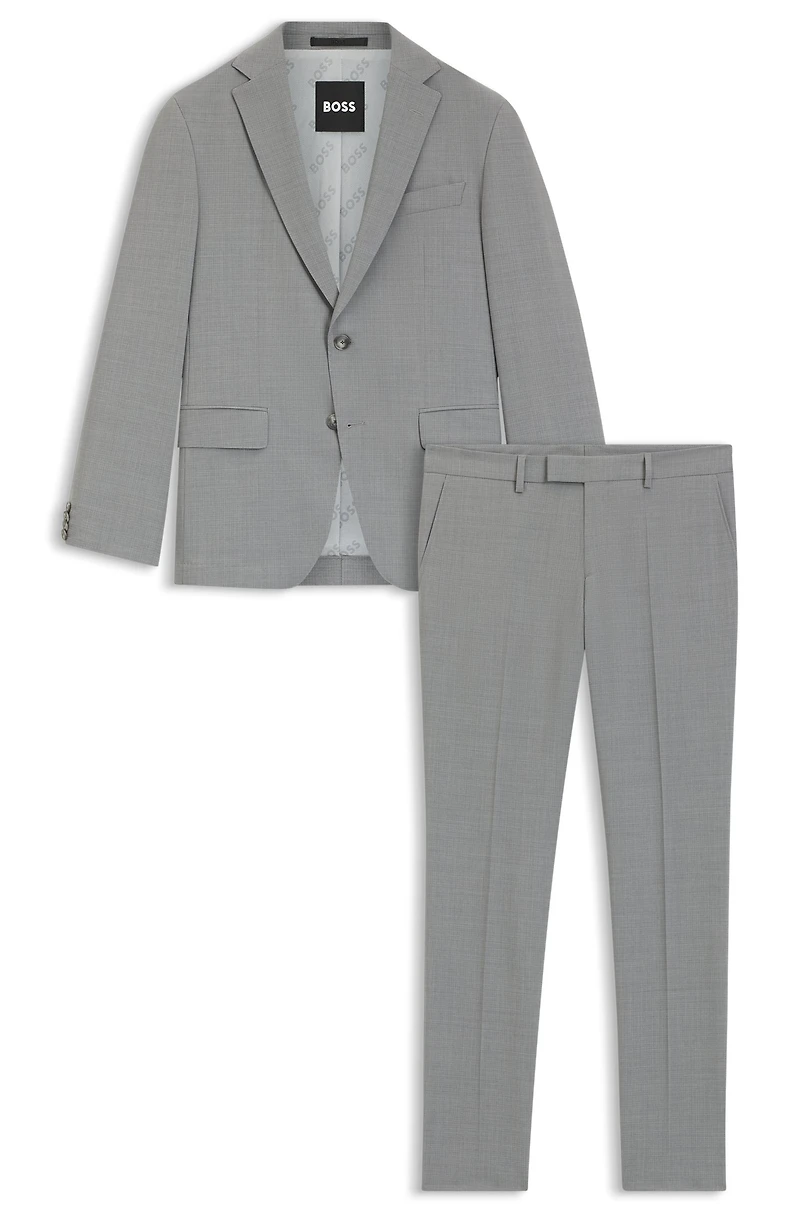 Micro-patterned slim-fit suit stretch cloth