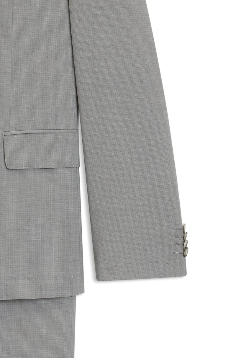 Micro-patterned slim-fit suit stretch cloth