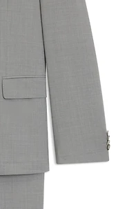 Micro-patterned slim-fit suit stretch cloth