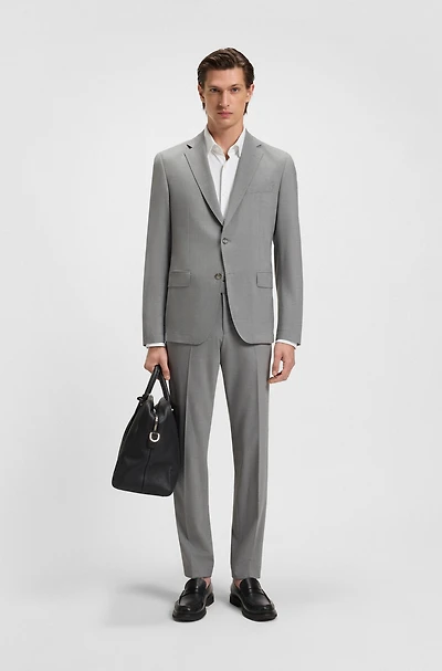 Micro-patterned slim-fit suit stretch cloth