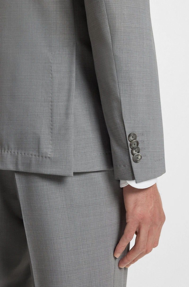 Micro-patterned slim-fit suit stretch cloth