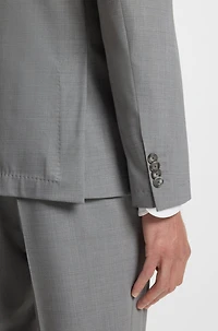 Micro-patterned slim-fit suit stretch cloth