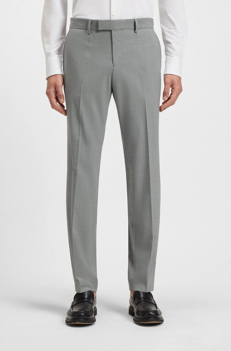 Micro-patterned slim-fit suit stretch cloth