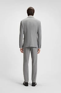 Micro-patterned slim-fit suit stretch cloth