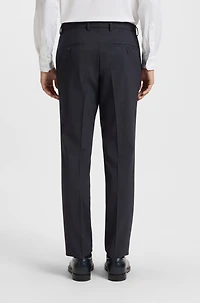Slim-fit suit micro-patterned stretch fabric