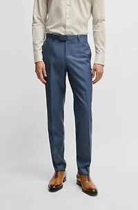 Slim-fit suit virgin wool and silk