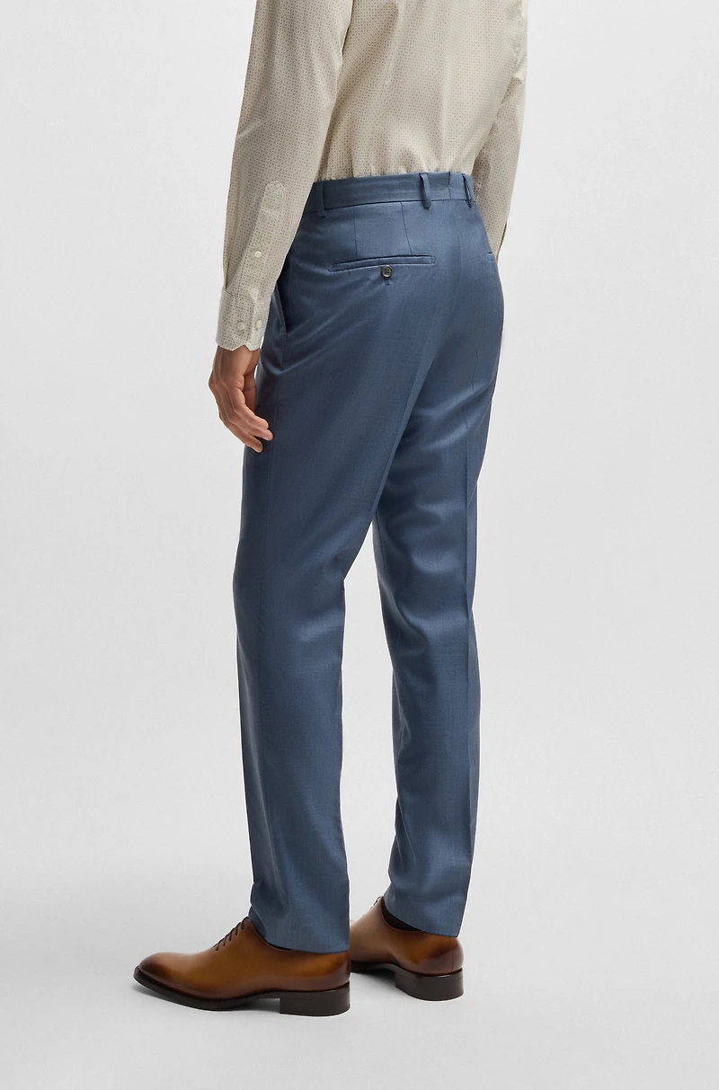 Slim-fit suit virgin wool and silk