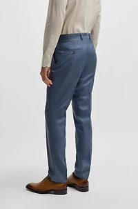 Slim-fit suit virgin wool and silk