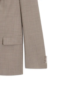 Melange slim-fit suit virgin wool