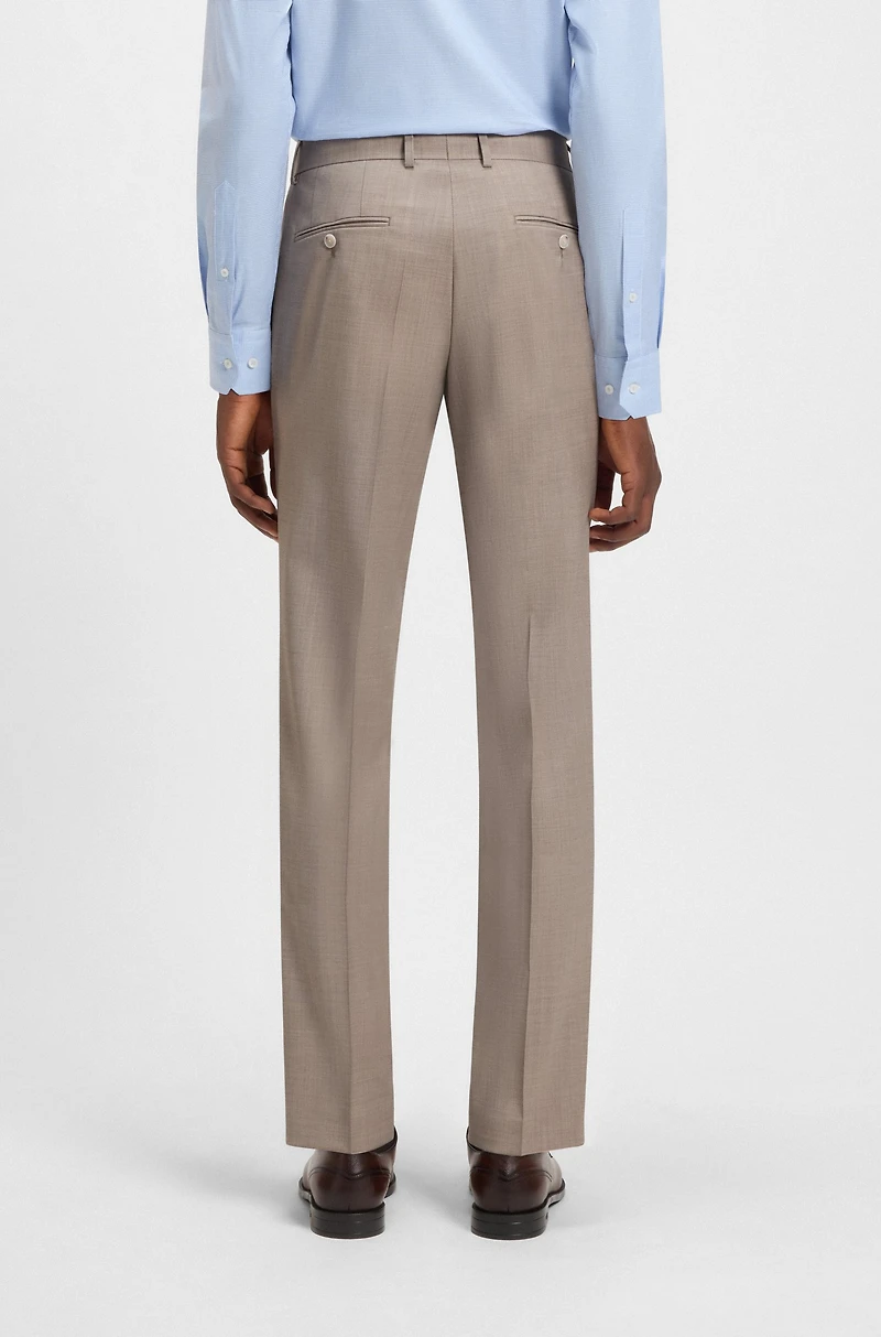 Melange slim-fit suit virgin wool