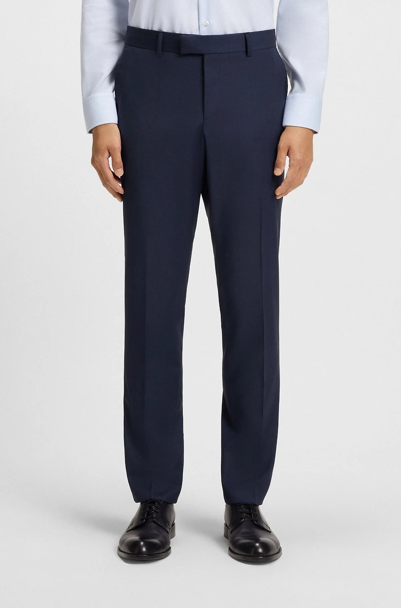 Slim-fit three-piece suit melange wool
