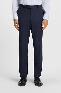 Slim-fit three-piece suit melange wool