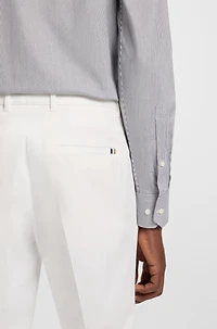 Slim-fit pants stretch cotton