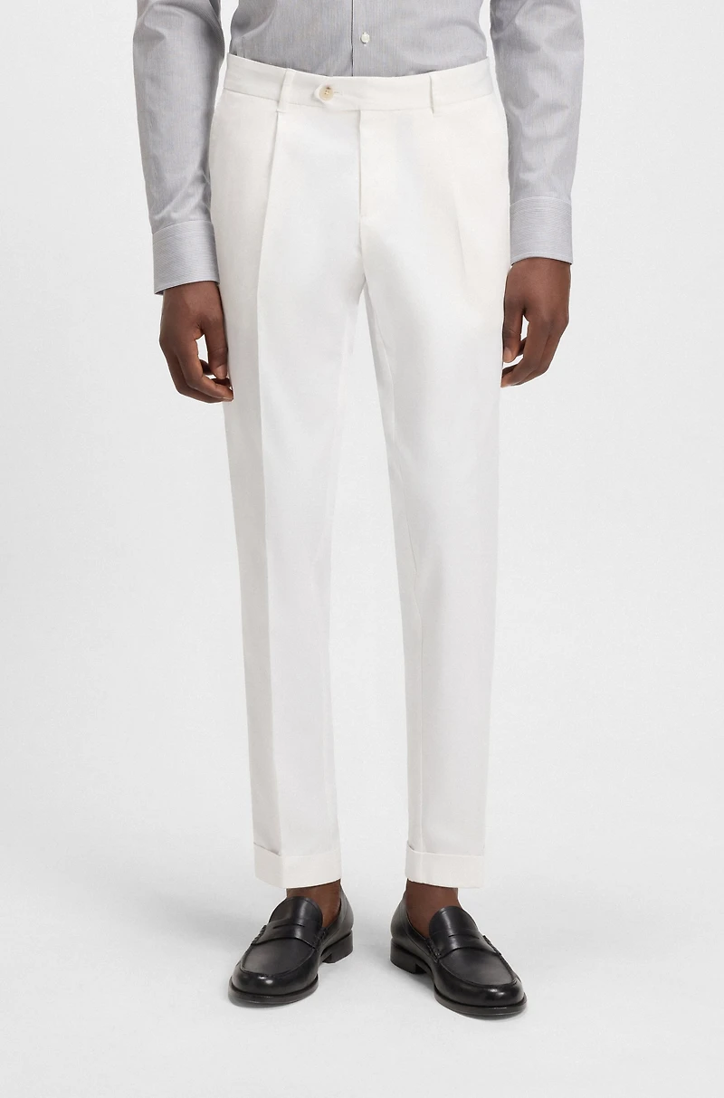 Slim-fit pants stretch cotton