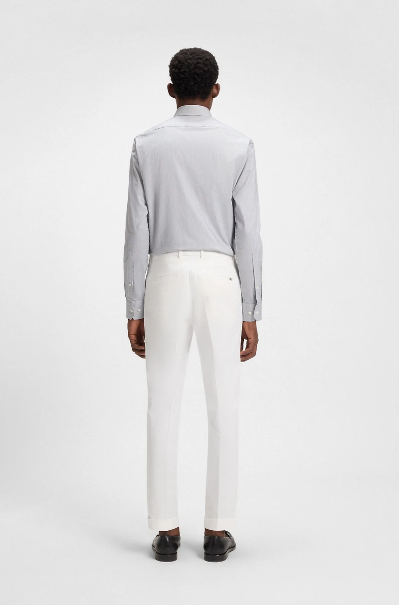 Slim-fit pants stretch cotton