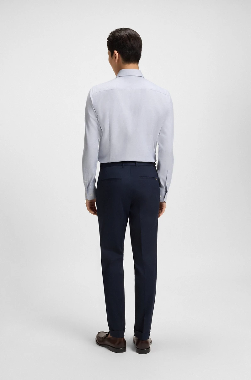 Slim-fit trousers stretch cotton