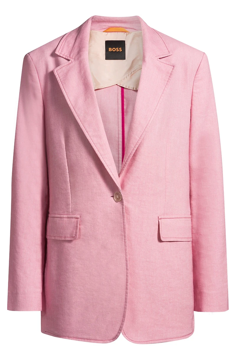 Single-breasted blazer with notch lapels