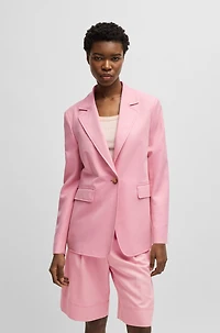 Single-breasted blazer with notch lapels