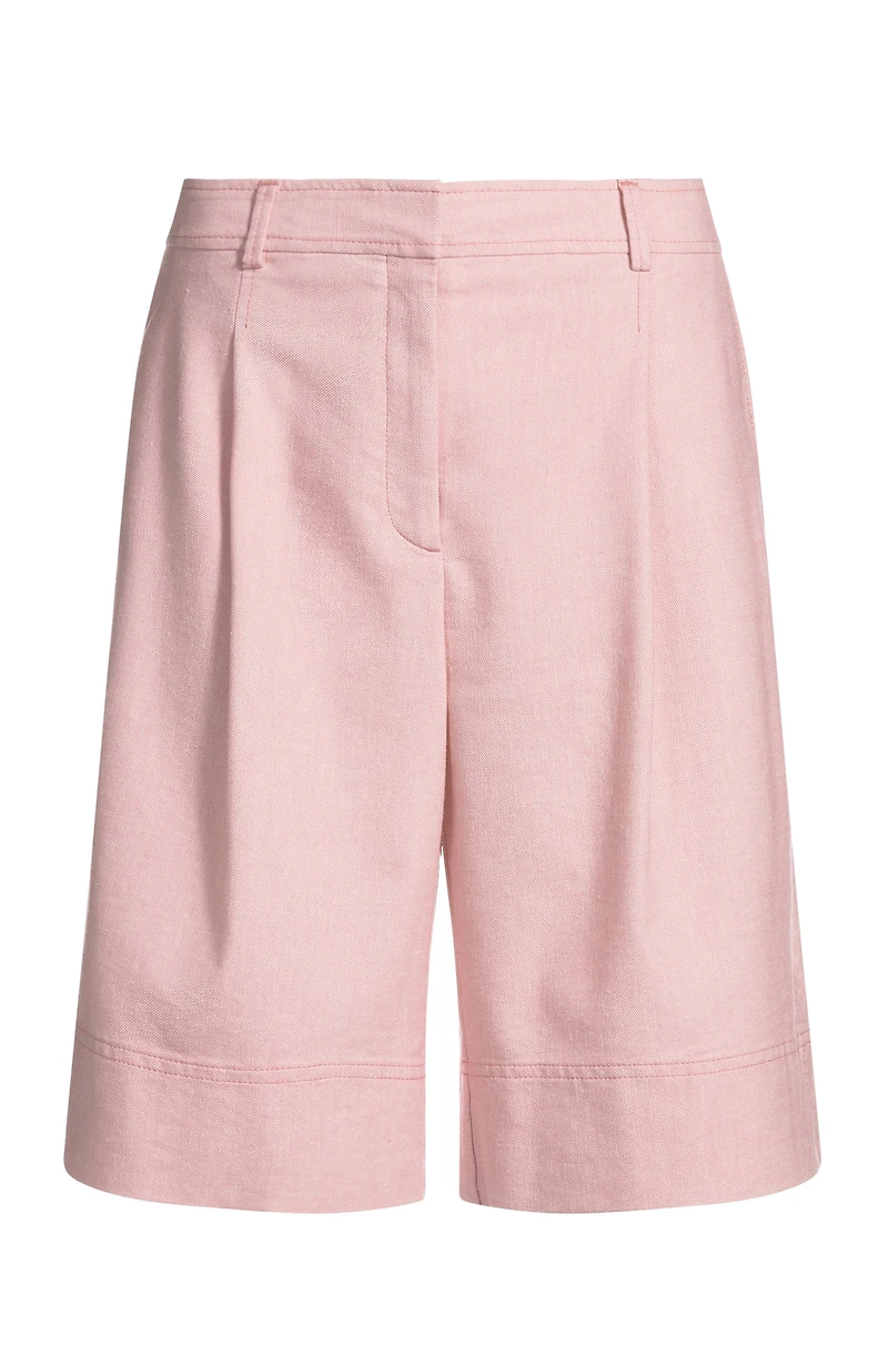 Formal shorts with front pleats