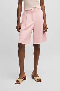 Formal shorts with front pleats