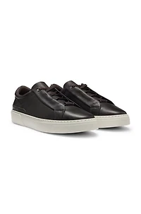 Gary grained-leather trainers with hidden laces