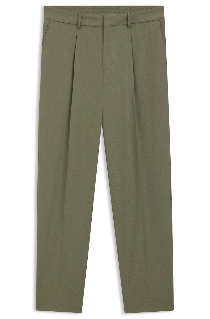 Relaxed-fit trousers machine-washable stretch fabric