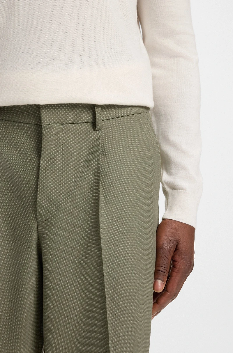 Relaxed-fit trousers machine-washable stretch fabric