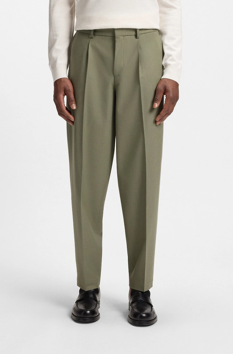 Relaxed-fit trousers machine-washable stretch fabric