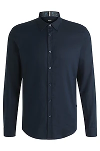 Slim-fit shirt stretch linen