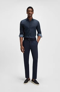 Slim-fit shirt stretch linen