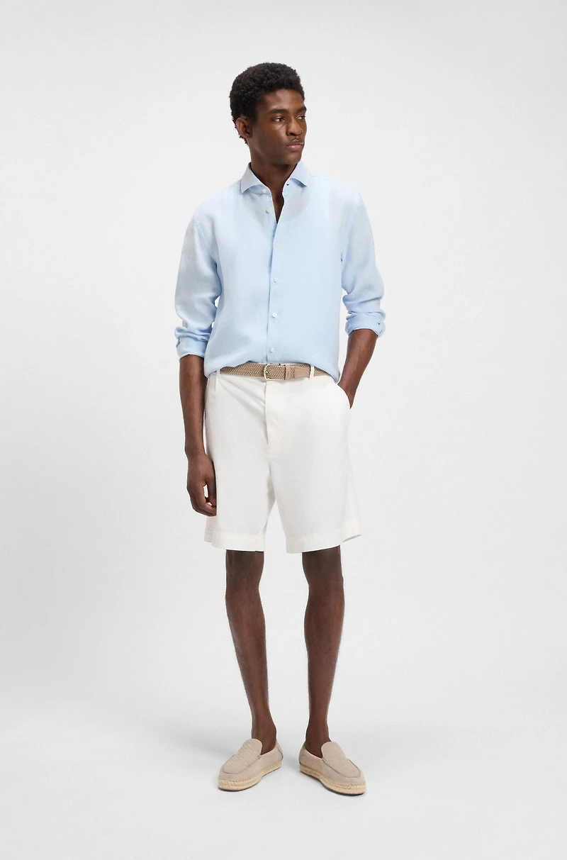 Relaxed-fit shorts stretch-cotton twill