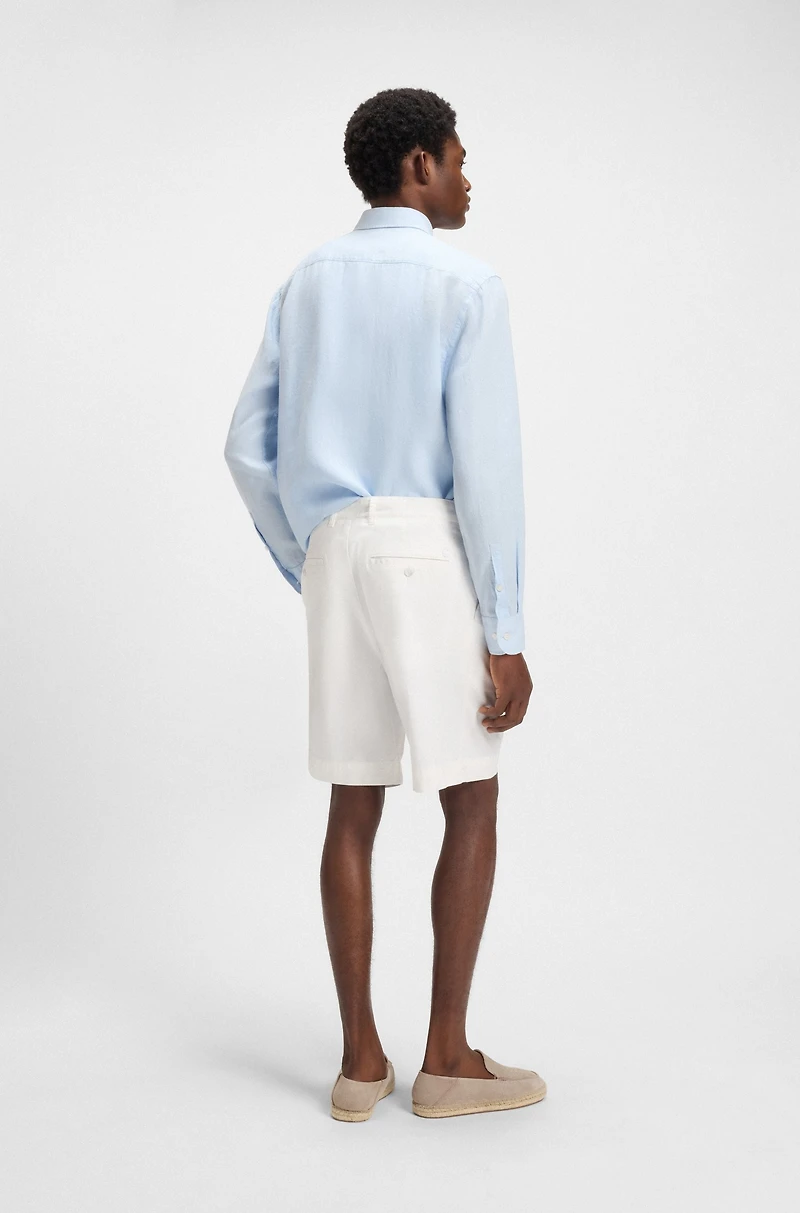 Relaxed-fit shorts stretch-cotton twill