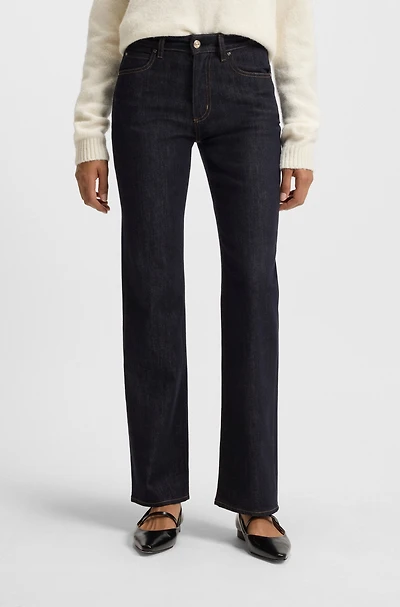 Indigo slim-fit jeans stretch denim