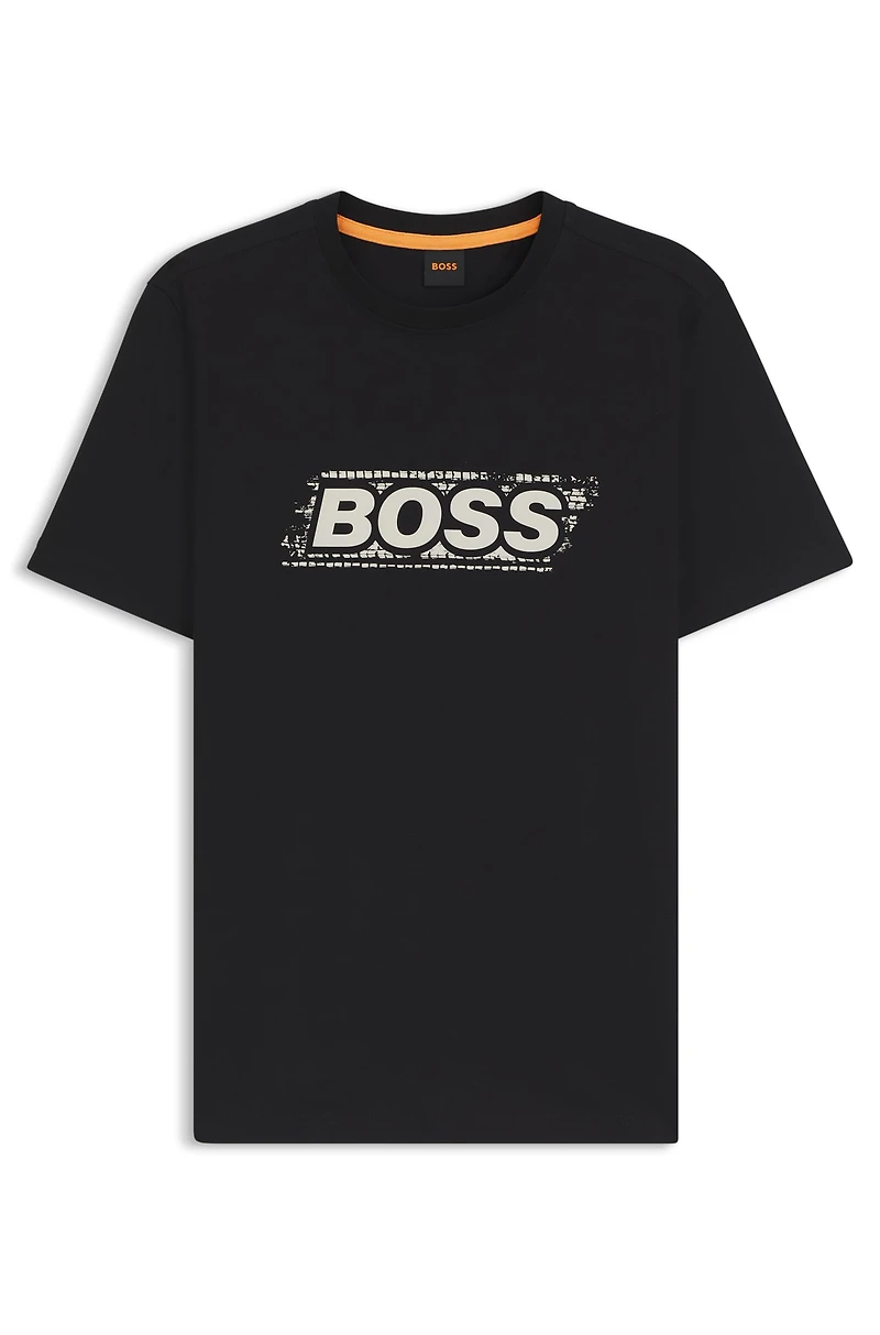 Cotton T-shirt with logo artwork