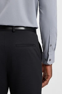 Regular-fit shirt structured stretch fabric