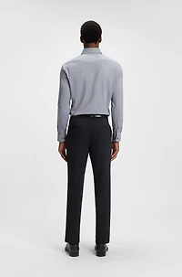Regular-fit shirt structured stretch fabric