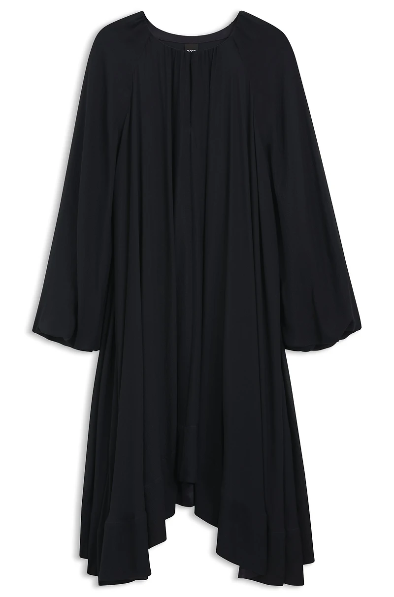 Two-layered relaxed-fit dress silk chiffon