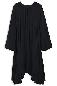 Two-layered relaxed-fit dress silk chiffon