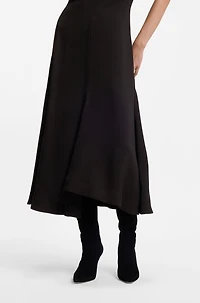 Crepe dress with keyhole neckline