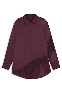 Regular-fit blouse with lace details