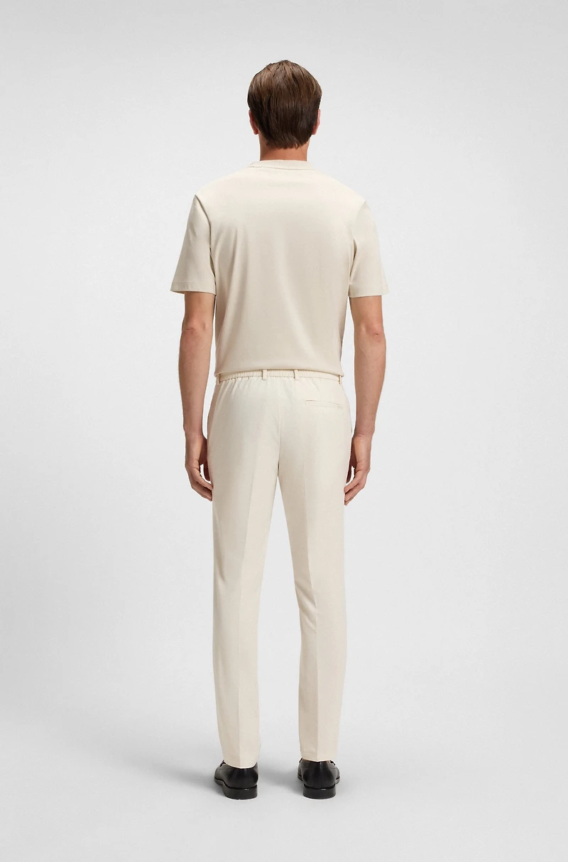 Packable trousers water-repellent stretch fabric