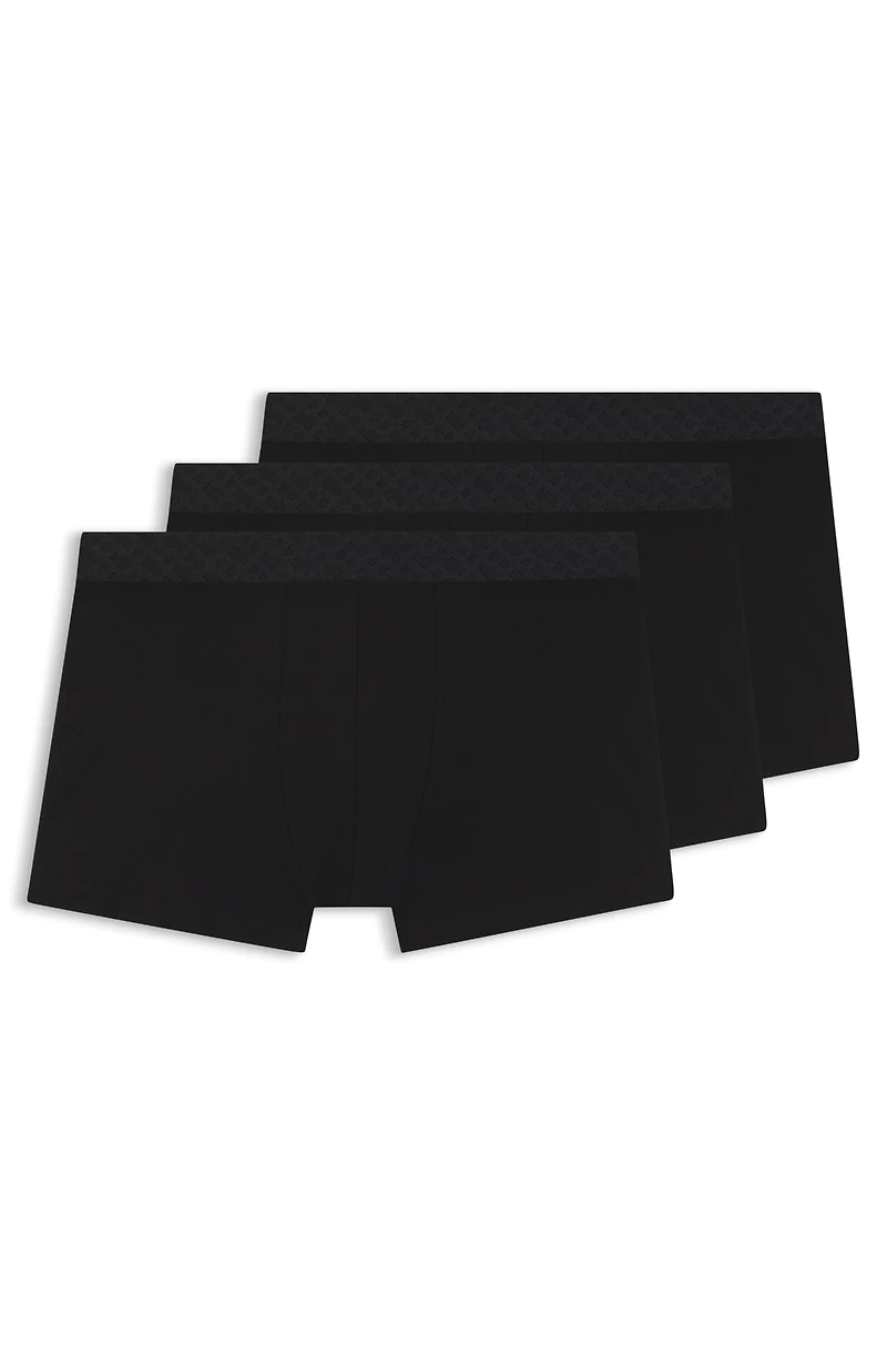 Three-pack of stretch-cotton trunks