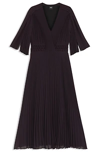 Plissé dress with waistband smocking