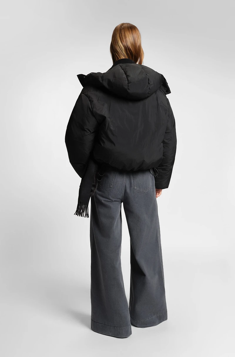 Crinkle-fabric jacket a regular fit